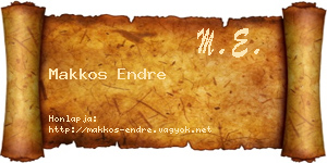 Makkos Endre névjegykártya