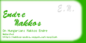 endre makkos business card